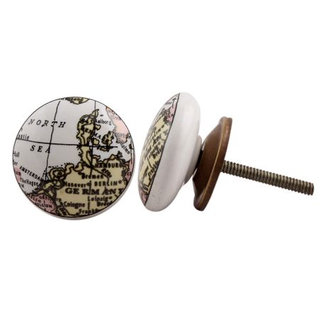 Germany Map Ceramic Drawer Knob